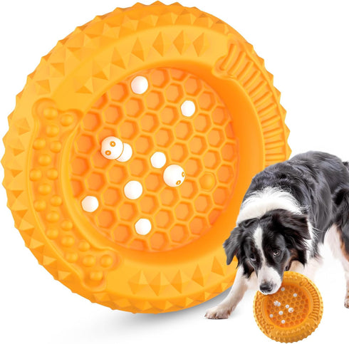 Dog Toys for Aggressive Chewers,Indestructible Natrual Rubber Dog Toy for Large Medium Small Dogs,Beef Flavor Tough Dog Chew Toy,Stress Release Ga...