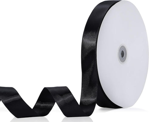 1 inch Double Faced Black Polyester Satin Ribbon 50 Yards for Gift Wrapping,Wedding Decoration, Bows Making, Sewing, DIY Crafts...