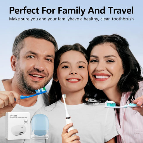 UV Toothbrush Covers Case San itizer and Holder with Light,Toothbrush Covers with Holder, Rechargeable Portable Toothbrush Cleaner Case, Toothbrus...