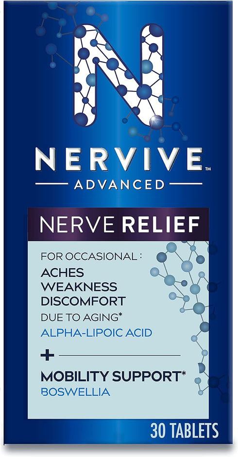 Nervive Advanced Nerve Relief + Mobility, with Alpha Lipoic Acid to Help Reduce Nerve Aches, Weakness, & Discomfort*† and Boswellia to Promote Mob...