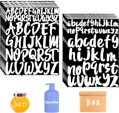 10 Sheets Waterproof Vinyl Letters Stickers, 1in 2in Self Adhesive Alphabet Stick Lower Case Letters Stickers Uppercase Letters Stickers for Craft...