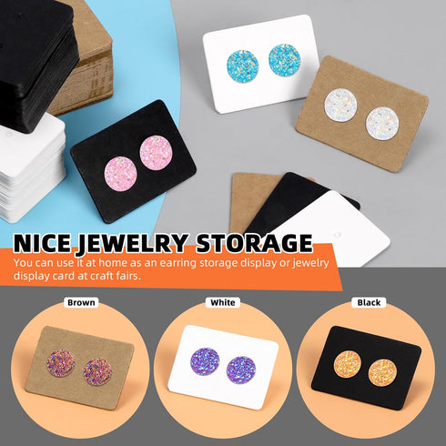 Tanstic 800Pcs Earring Cards with Earring Backs and Self-Sealing Bags Kit, Earring Display Cards Earring Holder for Selling Earring Jewelry Displa...