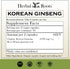 Herbal Roots Panax Ginseng | Organic Korean Ginseng Root Powder | 1000mg | High Ginsenosides for Energy & Performance | 60 Vegan Capsules...