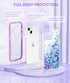 Caka Glitter Case for iPhone 13 14 6.1 inch Case for Girls Women with Built-in Screen Protector Liquid Quicksand Protective Shockproof Full Body P...