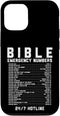 iPhone 14 Pro Bible Emergency Numbers Verse God Jesus Faith Christian Gift Case...