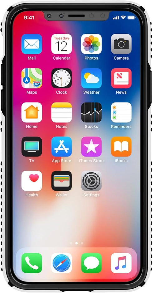 Speck Products Presidio Grip Case for iPhone XS/iPhone X, White/Black...