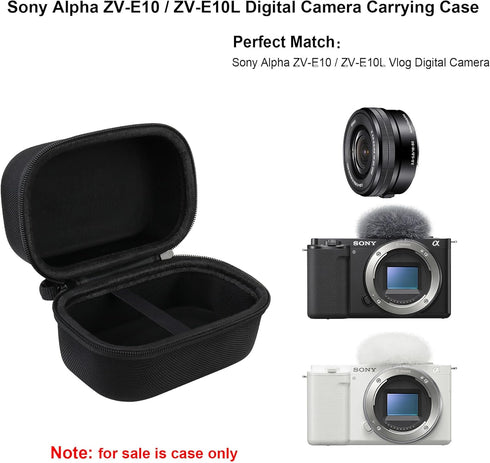 Carrying Case for Sony Alpha ZV-E10 / ZV-E10L - APS-C Interchangeable Lens Mirrorless Vlog Camera Kit, Portable Digital Camera Travel Protective C...