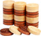 48 Pieces Wooden Checkers 1.06 Inch Wooden Checkers Pieces with Stackable Ridge in Drawstring Storage Pouch Red Black Dark Brown Wood Color (Dark ...