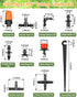 Drip Irrigation Fittings Kit for 1/4" Tubing, 240 Pcs Drip Line Connectors for Drip Systems - Nozzles, Micro Drips, Single barbs, 4 Way Connectors...