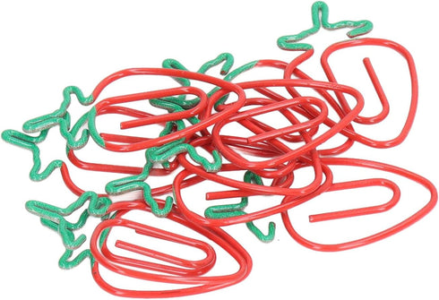 Paper Clips Clips, 100pcs Strawberry Paper Clips Office Clips Set Paperclips and Paper Clamps for Office and School Supplies Document Organizing...