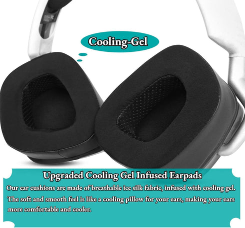 Upgrade Earpads Cooling-Gel Replacement Ear Cushions Compatible with Corsair Void RGB Elite/Corsair Void/Pro/Void RGB SE Gaming Headsets 7.1, Ear ...