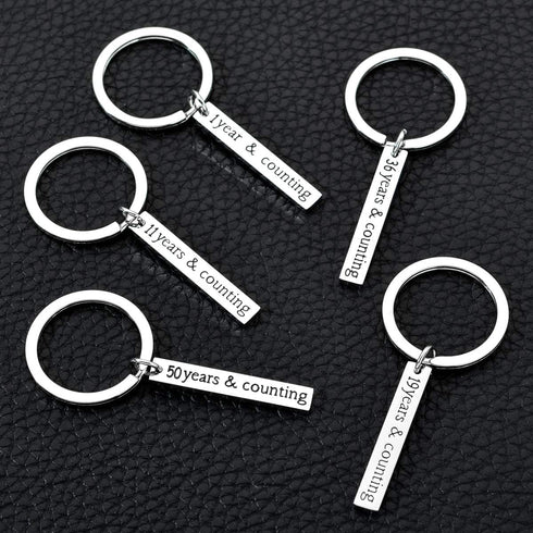 Miss Pink Anniversary Keychain Gifts for Husband Boyfriend, Wedding Anniversary Valentines Day Gift for Couple Husband Wife...