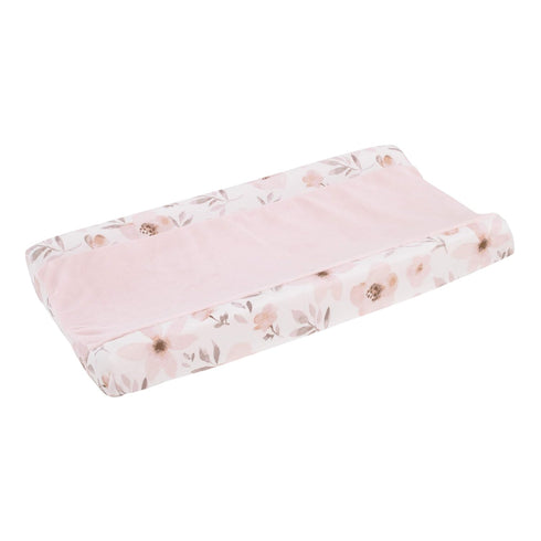 Countryside Floral - Pink, Grey and White Super Soft Changing Pad Cover...
