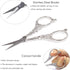 BIHRTC Plum Blossom Scissors - 4.5 Inch Small Sewing Scissors, European Style, Stainless Steel, Ideal for Cross Stitch, Embroidery & Crafting...