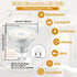 GU10 LED Bulb Dimmable,50W Halogen Equivalent,5W 3000K Warm White MR16 GU10 Bulb Replacement for Recessed Track Lighting,120°Flood Beam for Kitche...