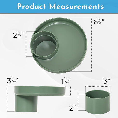 Travel Tray Round, USA Made Easily Convert Your existing Cup Holder to a Tray and Cup Holder for use in a Car Seat, Booster, Stroller, Golf Cart a...