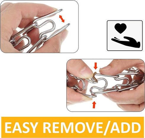 (5 Pack) Stainless Steel Prong Collar Links Designed for H. Sprenger 4.0mm CollarExtra Links, Silver...