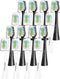 Toothbrush Replacement Heads for Aquasonic Duo Series and Home Dental Center - 8 White + 8 Black...