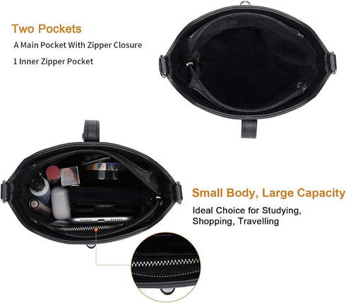 seOSTO Small Bucket Bag, Cell Phone Purse,Leather Purses For Women,Gift for Teenage Girls...