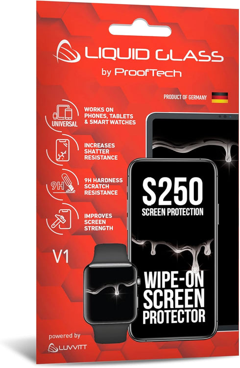 Luvvitt Liquid Glass Screen Protector With $250 Screen Protection - Scratch Resistant Wipe On Coating for All Smartphones Tablets Smartwatches - U...