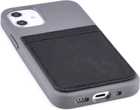 Dockem BIO Wallet Case for iPhone 12 Mini: Sensible Materials, Magnetic Mounting & 1 Credit Card Holder Slot (5.4" M2B, Grey and Black)...