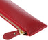 BTSKY Genuine Leather Pencil Case - Zippered Pen Case Stationery Bag Zipper Pouch Pencil Holder (Red)...