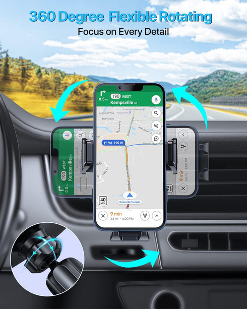 Miracase 2025 Upgrade Universal Car Phone Holder Mount for Air Vent, Sturdy and Thick Case Friendly Hands-Free Mount for iPhone, Samsung, and All ...