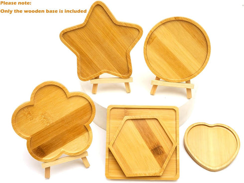 Lanyani 6pcs Wooden Mosaic Base, Various Shapes Substrates for Mosaic Crafts DIY Mosaic Tiles Coaster Base...
