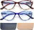 EYEURL Cat Eye Reading Glasses for Women 2 Pair Blue Light Blocking Readers 1.75 Comfort Spring Hinge Lightweight Eyeglasses Anti Glare for Ladies...