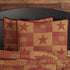 VHC Brands Ninepatch Star Hand Quilted Bedroom Decor, Standard Sham, Red, 21x27...