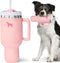 Pup Cup Tumbler Plush Dog Toy Cute, Funny, Squeaky Parody Gift (Pink Peach Dust)...