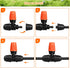 Upgraded Locked 3 Way Atomizing Nozzle for 1/4" Drip Tubing, 25 Pcs Adjustable Micro Spray Irrigation Emitters Tee Misting Drippers for Drip Sprin...