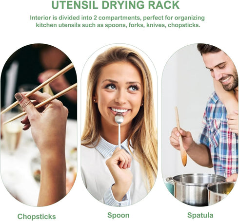 DOITOOL Chopstick Utensil Holder Utensil Drying Rack Hanging Utensil Drainer Chopstick Drainer Chopstick Drying Rack Holder...