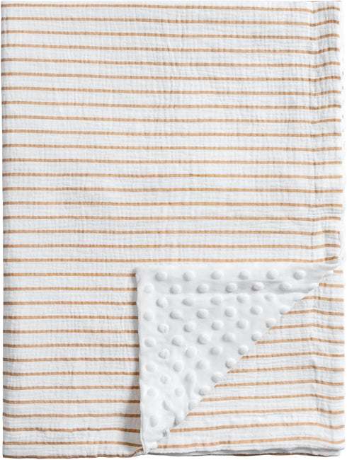 Meracorallo Baby Blankets for Unisex Boys and Girls, Super Soft Nursery Bed Blankets, Printed Throw Blanket with Muslin Cotton Front and Minky Dot...