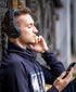 PowerLocus Wireless Bluetooth Over-Ear Stereo Foldable Headphones, Wired Headsets with Built-in Microphone for iPhone, Samsung, LG, iPad (Black/Bl...