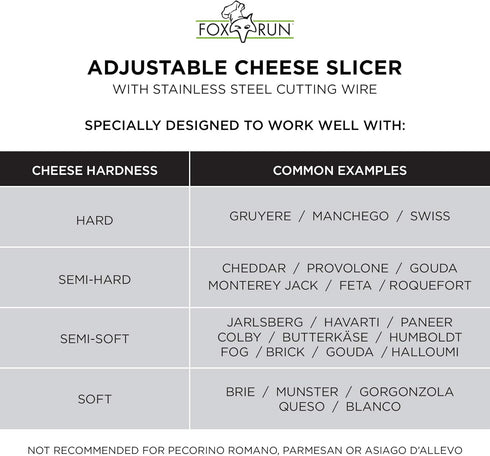 Fox Run 5047 Adjustable Cheese Slicer with 2 Replacement Wires...