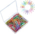 100pcs Paper Clips with Plastic Box of Paper Clips for Office Stationery 33mm Multicoloured I...