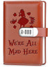 Alice in Wonderland Leather Combination Lock Notebook Always Remember You’re Braver Than You Believe Leather Locked Journal Notebook Alice Fans Gi...