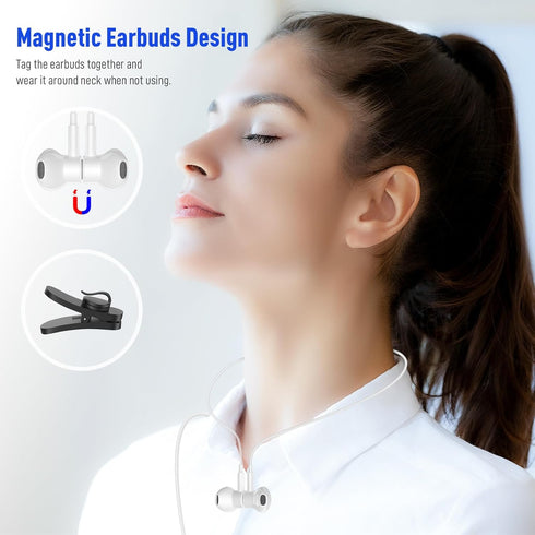 USB Headphone for PC Laptop Magnetic Wired Earbuds Computer Headset with Microphone Control Mute Mic Lightweight Noise Canceling in-Ear Corded Gam...
