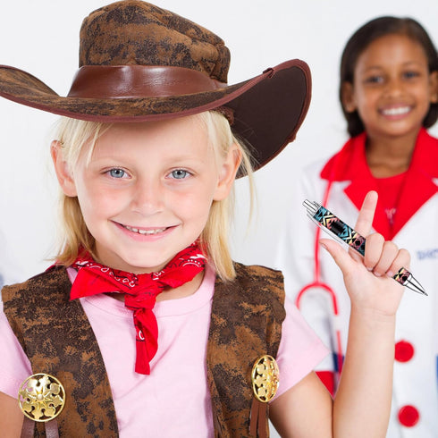 36 Pcs Western Theme Pens Bulk Print Ballpoint Pens Cowboy Pens Western Cowboy Party Favors Black Retractable Gel Pens School Office Supplies for ...