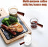 Double Spouts Measuring Cup with Wooden Handle Heat-Resistant Espresso Shot Glasses 3.5oz Mini Sauce Pitcher for Milk Coffee Tea Wine Cocktail...