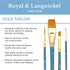 Royal Brush Manufacturing Royal and Langnickel Zip N' Close 12-Piece Brush Set, Medium Gold Taklon...