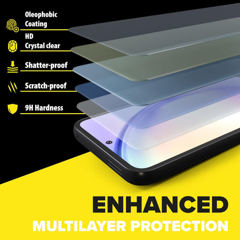 for Samsung Galaxy A54 5G Screen Protector with Installation Tool, Tempered Glass for Samsung A54 5G, Ultra Resistant, Case Friendly, 9H Hardness,...