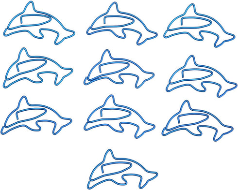 100Pcs Paper Clips, Dolphin Shaped Paper Clip Memo Note Clips Bookmark Clips Cute Paper Clips School Office Supplies...