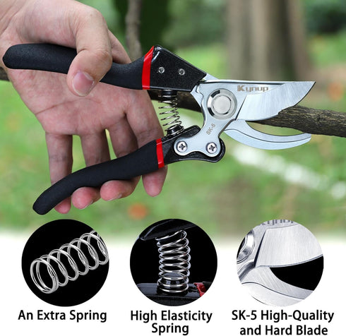 Kynup Pruning Shears for Gardening, Gardening Shears Heavy Duty, Cutting Shears Garden,Hedge Clippers, Rose Pruning Shears, Hand Clippers Gardenin...