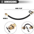 Motoforti Motorcycle Engine Flex Drain Hose, Flexible Oil Drain Tube Extension, for Kawasaki FR730V FX730V FJ180V FS730V, Rubber Aluminum Alloy, B...