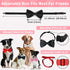 Black Dog Bow Tie, KOOLMOX Adjustable Bow Tie Dog Collar for Medium and Large Dogs Cats Pets Wedding Birthday Graduation Holiday Grooming Cosutmes...