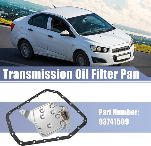 X AUTOHAUX 1 Set 93741509 Transmission Filter Oil Pan Gasket Kit for Chevrolet Aveo 1.6L L4 - Gas 2004-2008...