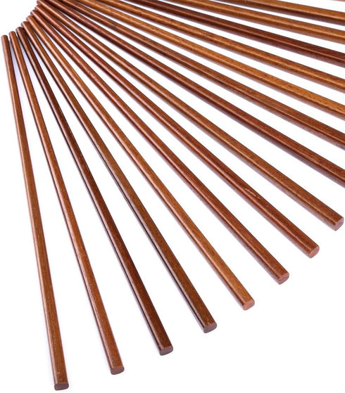 Wooden Chopsticks Reusable Dishwasher Safe 10 Pairs Chinese Asian Korea Iron Wood Handmade Chopstick Natural Healthy for Cooking Eating Restaurant...