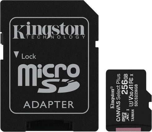 Kingston 256GB Canvas Select Plus SDXC Card | Up to 100MB/s | Class 10 UHS-I U1 V30 | SDS2/256GB...